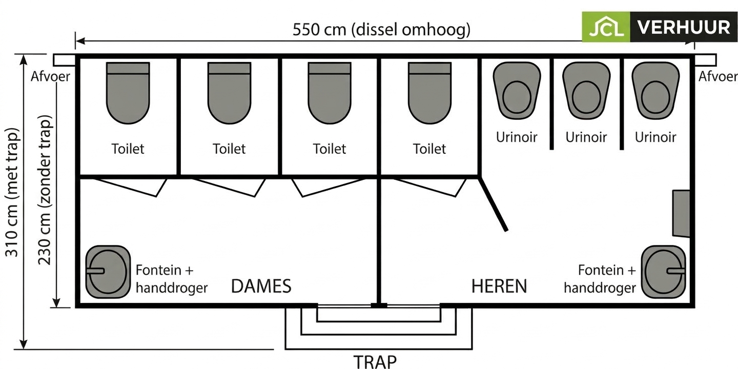 plattegrond toiletwagen 3-1-3